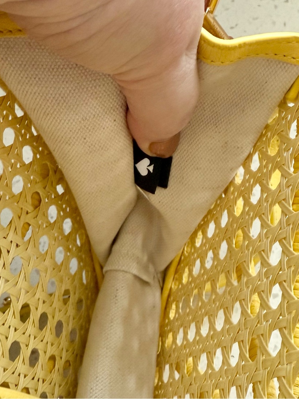 Kate Spade Lemon Drop Raffia Purse - Picture 7 of 9